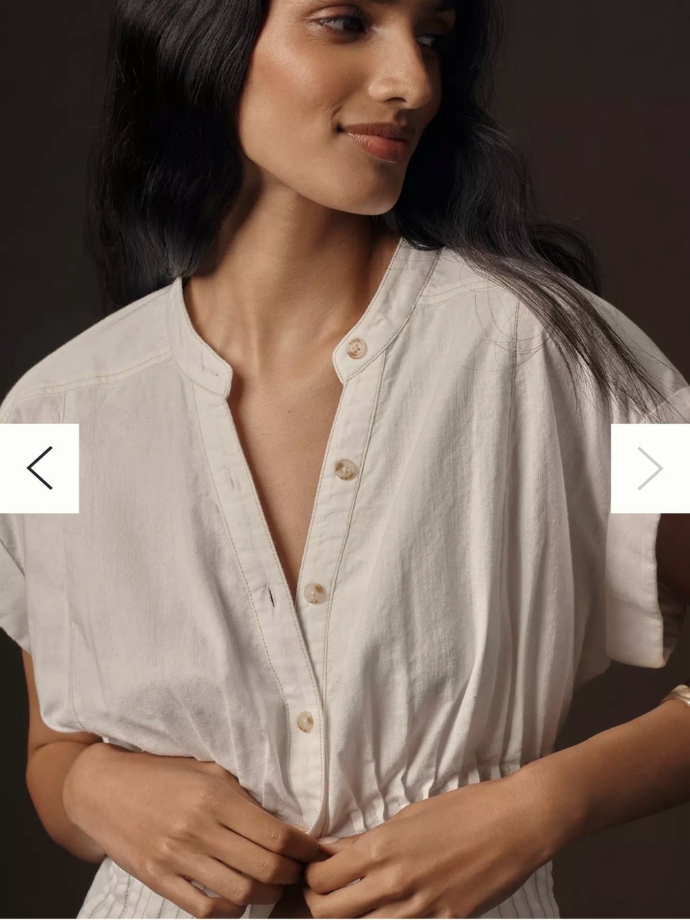 The Linden Denim Pleated
Waisted Blouse by Pilcro - Picture 4 of 7